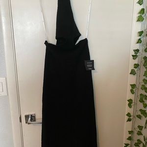 long black bandage dress